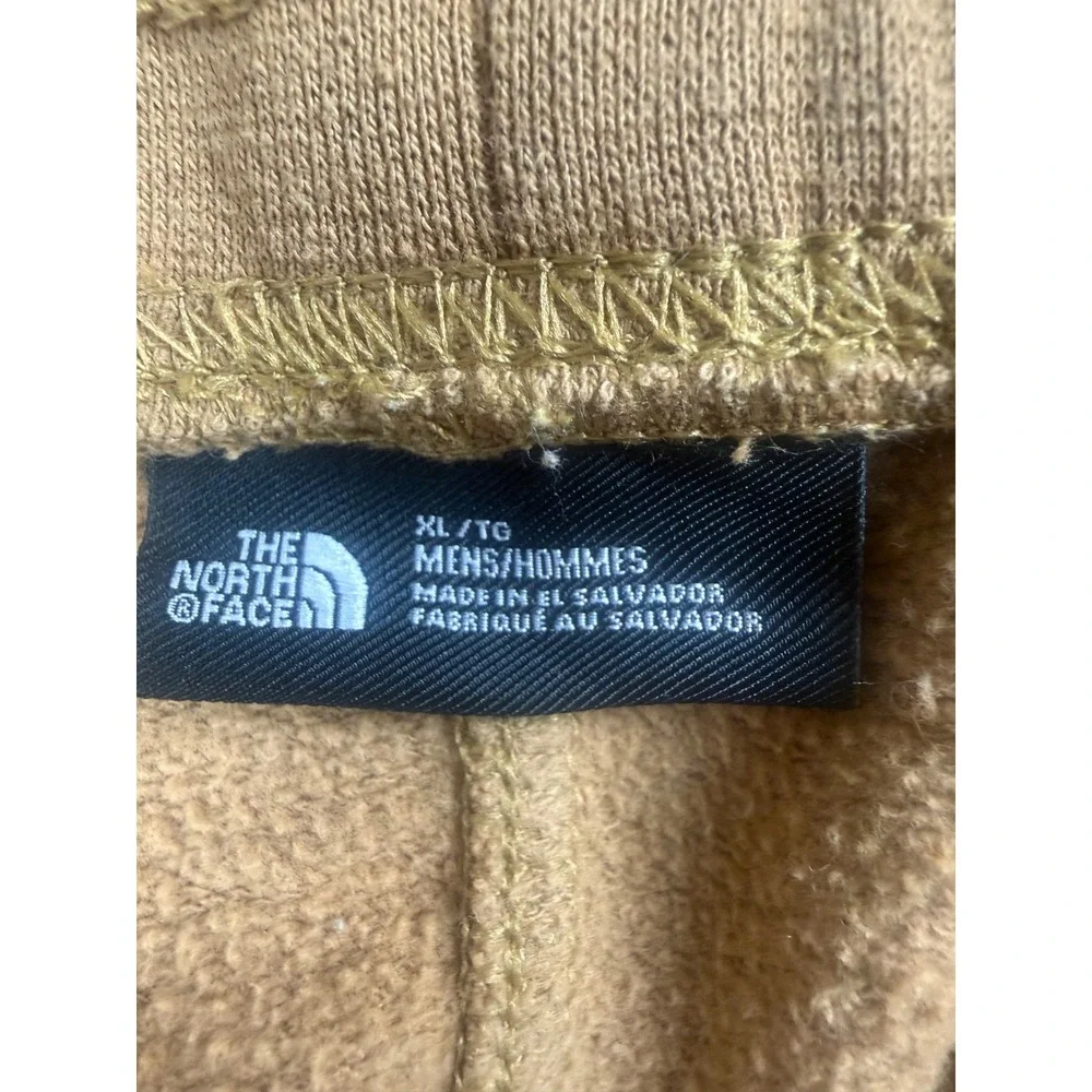 The North Face Mens XL Fleece Joggers Tan Brown Drawstring Sweatpants Logo XL/TG
